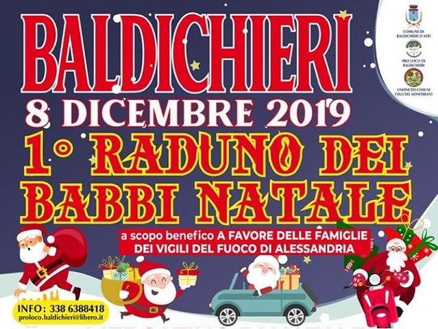 Baldichieri d'Asti | Raduno dei Babbi Natale (pro famiglie VV.F. Alessandria)